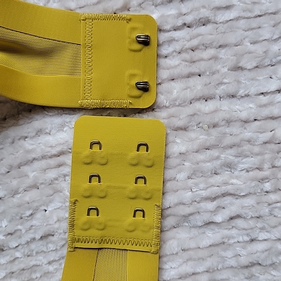 💗  CUUP The Plunge Mesh Underwire UW Bra Yellow Sun 34F 34DDD New - Picture 7 of 10